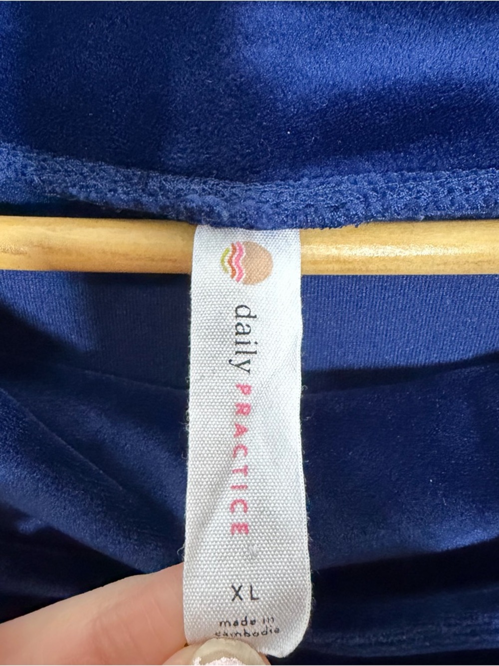 Anthropologie Daily Practice‎ Velvet Blue Pulllover Sweatshirt - Picture 7 of 11